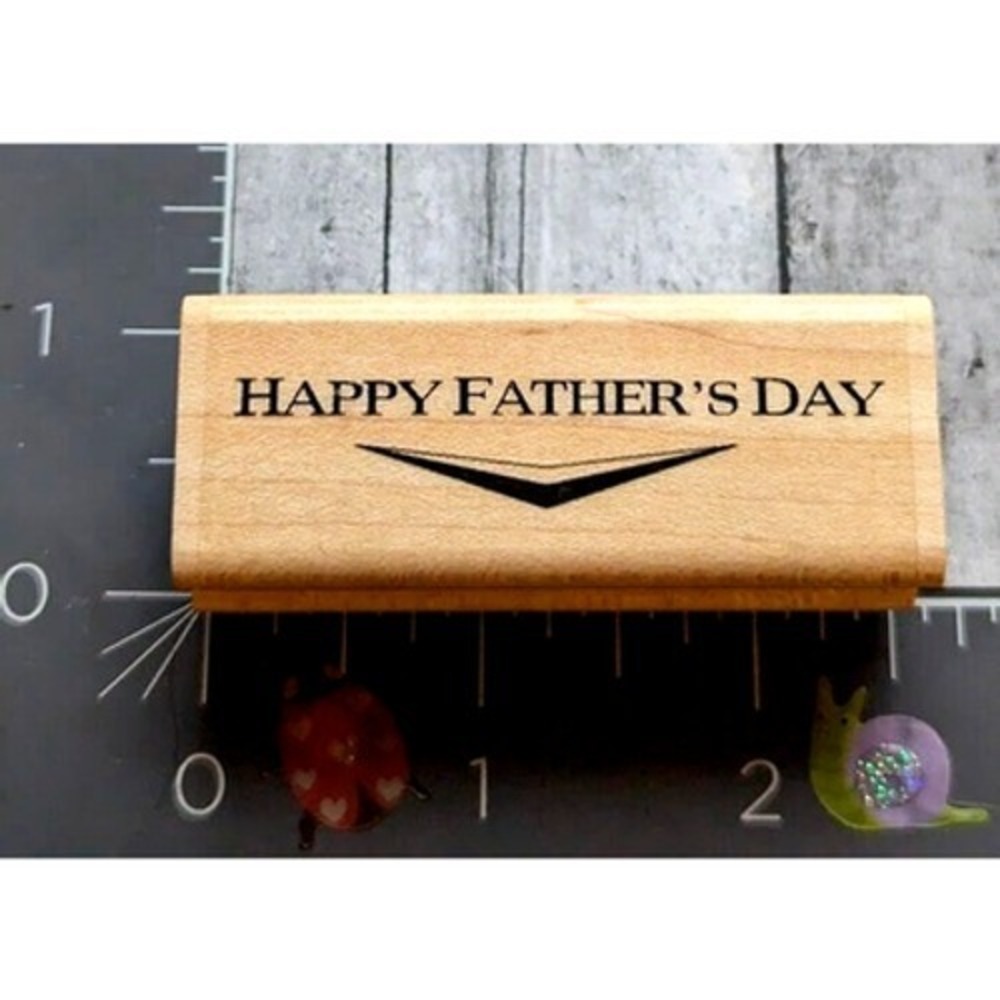 Inkadinkado Happy Father's Day 95590 Rubber Stamp Wood #F109